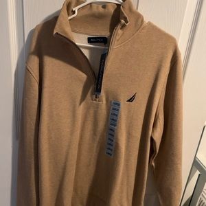 NWT NAUTICA mens 3/4 zip pullover size Large